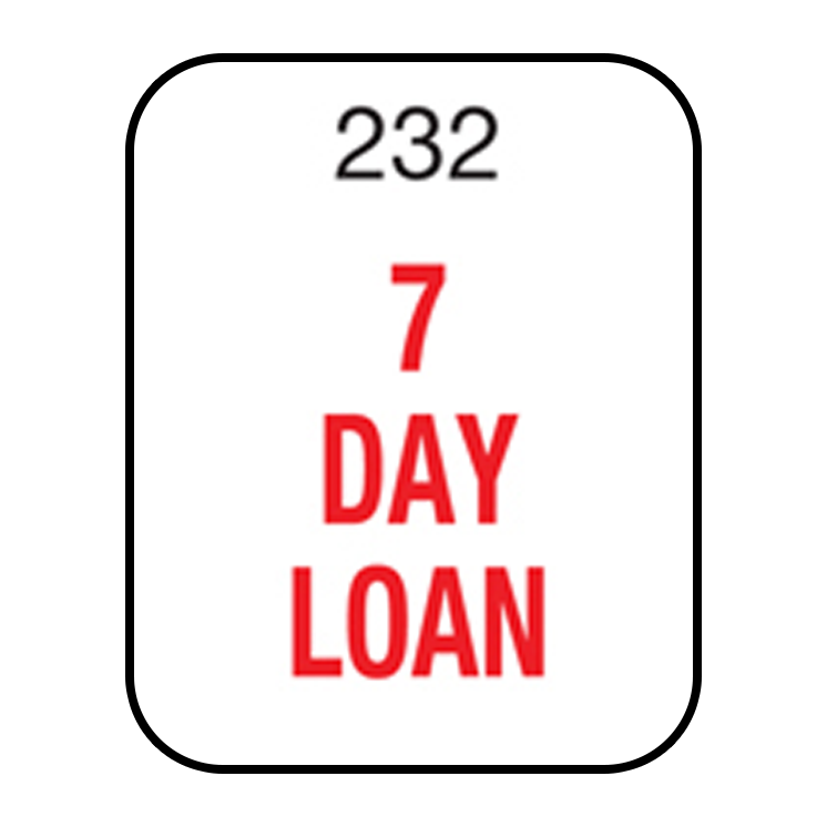 7 Day Loan 19mm x 24mm