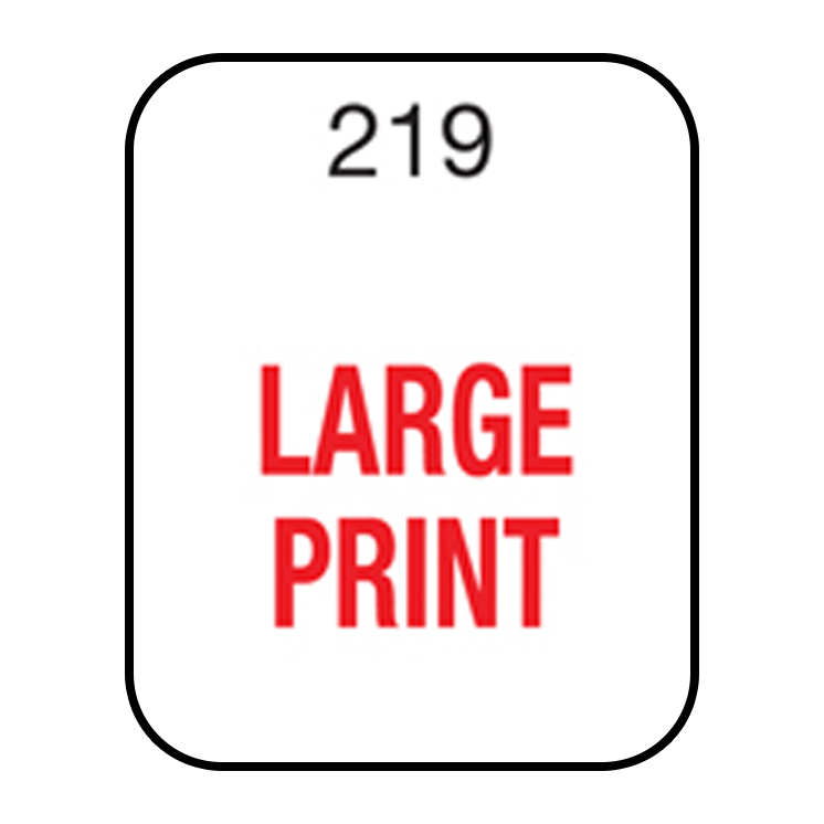 Large Print 19mm x 24mm