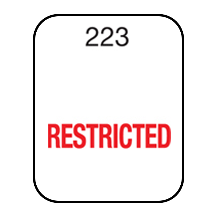 Restricted 19mm x 24mm