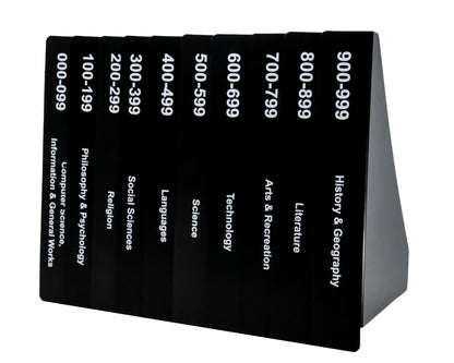 Dewey Decimal Shelf Dividers with Bonus Set of Laminated Posters